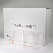 Oscar Charles Porta Maquillaje Transparente / Oro Rosa