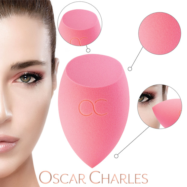Esponja de maquillaje Oscar Charles Beauty para difuminar la base de maquillaje - Paquete de 2
