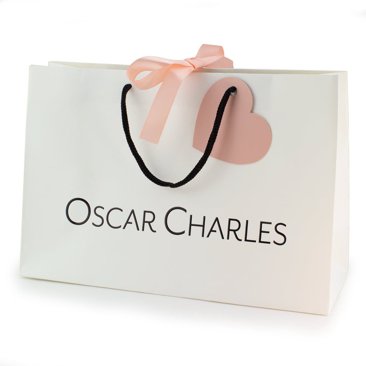 Oscar Charles Medium Bolso regalo Color Cream con logotipo negro